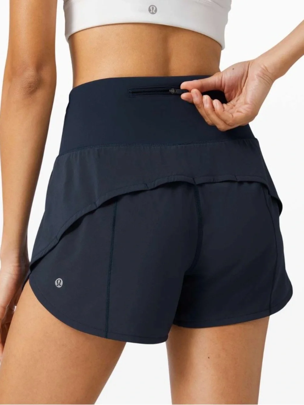 Lululemon Women's True Navy Speed Up Shorts Size 6 Tall
